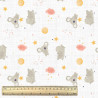 Printed Cotton ZIPOPO White / Soft Multicolored